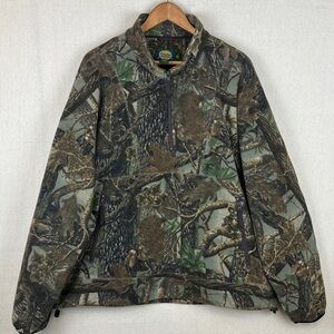 Cabelas Fleece Pullover Jacket Mossy Oak Camo Hunting Men's